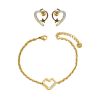 Picture of A²OTP Women's Rhinestone Heart Star Jewelry Set (Earrings + Bracelet) – Chic Sweet-Cool Style – Perfect Gift