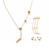 Picture of A²OTP Minimalist Gold LOVE-Themed Jewelry Set,Necklace, Layered Bracelet & Huggie Earrings,Perfect Gift for Her on Christmas, Birthday & Anniversary