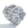 Picture of A²OTP Diamond-Encrusted Dollar Sign Ring (Unisex) - Hip-Hop Style - Stylish and Versatile - Perfect Gift Choice