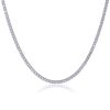 Picture of A²OTP Women's Silver Full Diamond Luxury Necklace - Dazzling Jewelry - The Perfect Gift for Birthdays/Valentine's Day/Anniversaries