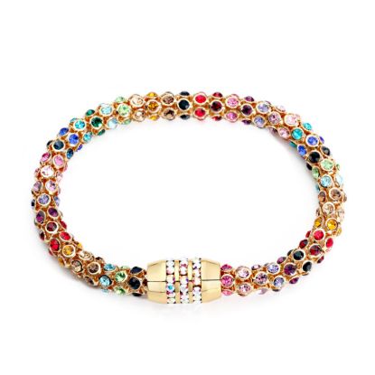 Picture of A²OTP Colored Crystal Full Diamond Bracelet - Sparkling Jewelry - Stylish and Versatile Accessory - Ideal Gift