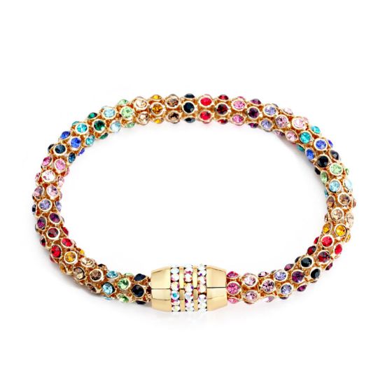 Picture of A²OTP Colored Crystal Full Diamond Bracelet - Sparkling Jewelry - Stylish and Versatile Accessory - Ideal Gift