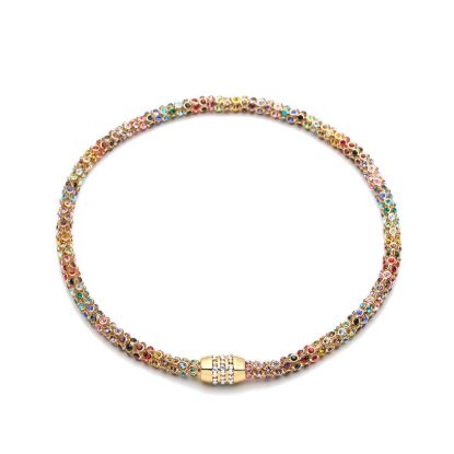Picture of A²OTP Colored Crystal Full Diamond Necklace - Sparkling Jewelry - Stylish and Versatile Accessory - Ideal Gift
