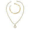 Picture of A²OTP Elegant Gold Necklace and Bracelet Set - Stylish and Versatile Accessories - Ideal Gift
