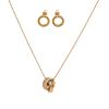 Picture of A²OTP Women's Elegant Gold Diamond Jewelry Set (Earrings + Necklace) - Stylish and Versatile Accessory - Perfect Gift